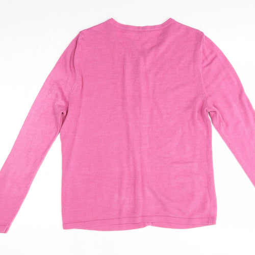Preworn Womens Pink   Cardigan Jumper Size 12