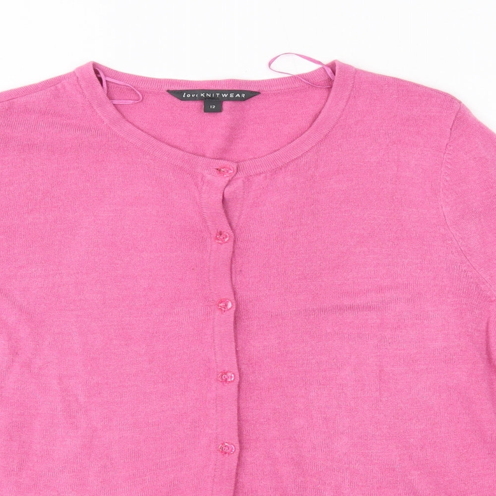 Preworn Womens Pink   Cardigan Jumper Size 12