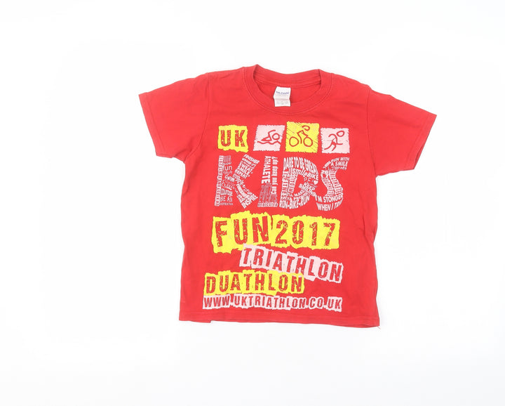 Gilden Girls Red   Basic T-Shirt Size S