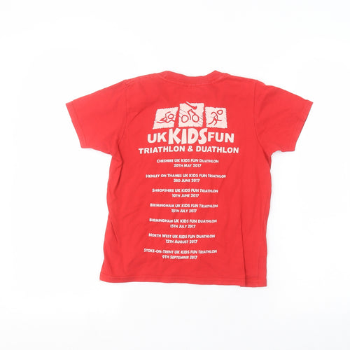 Gilden Girls Red   Basic T-Shirt Size S