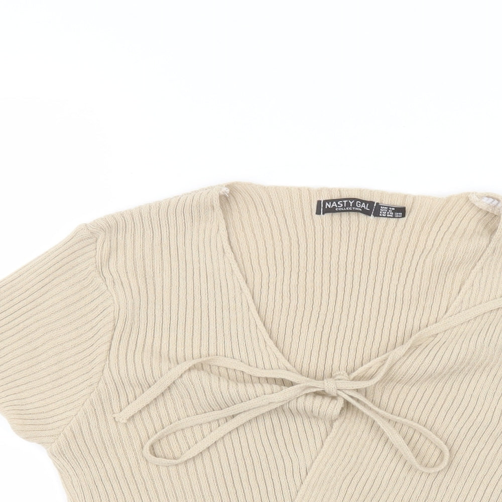 Nasty Gal Womens Beige   Cardigan Jumper Size 10