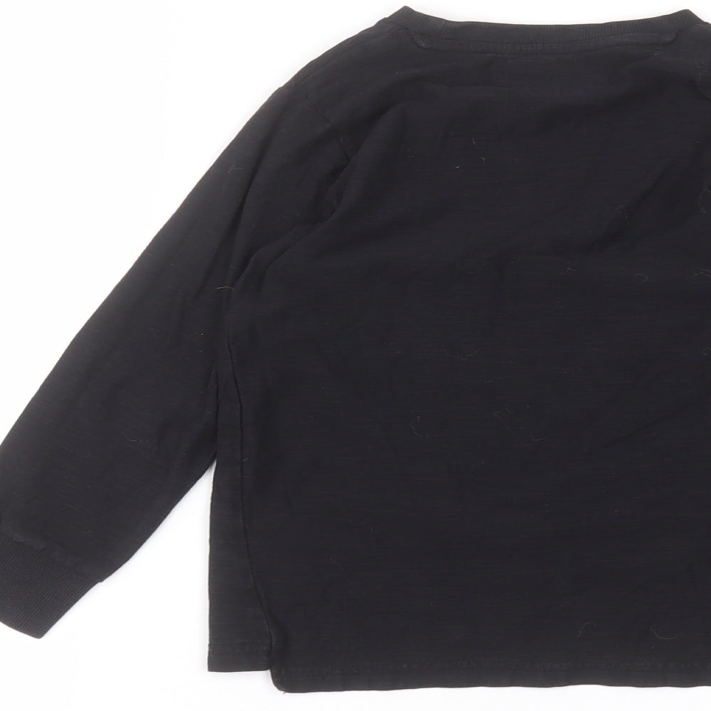 Matalan Boys Black   Basic T-Shirt Size 6 Years