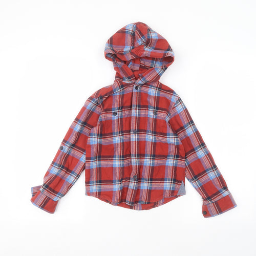 Fat Face Boys Red   Cardigan Hoodie Size 6-7 Years