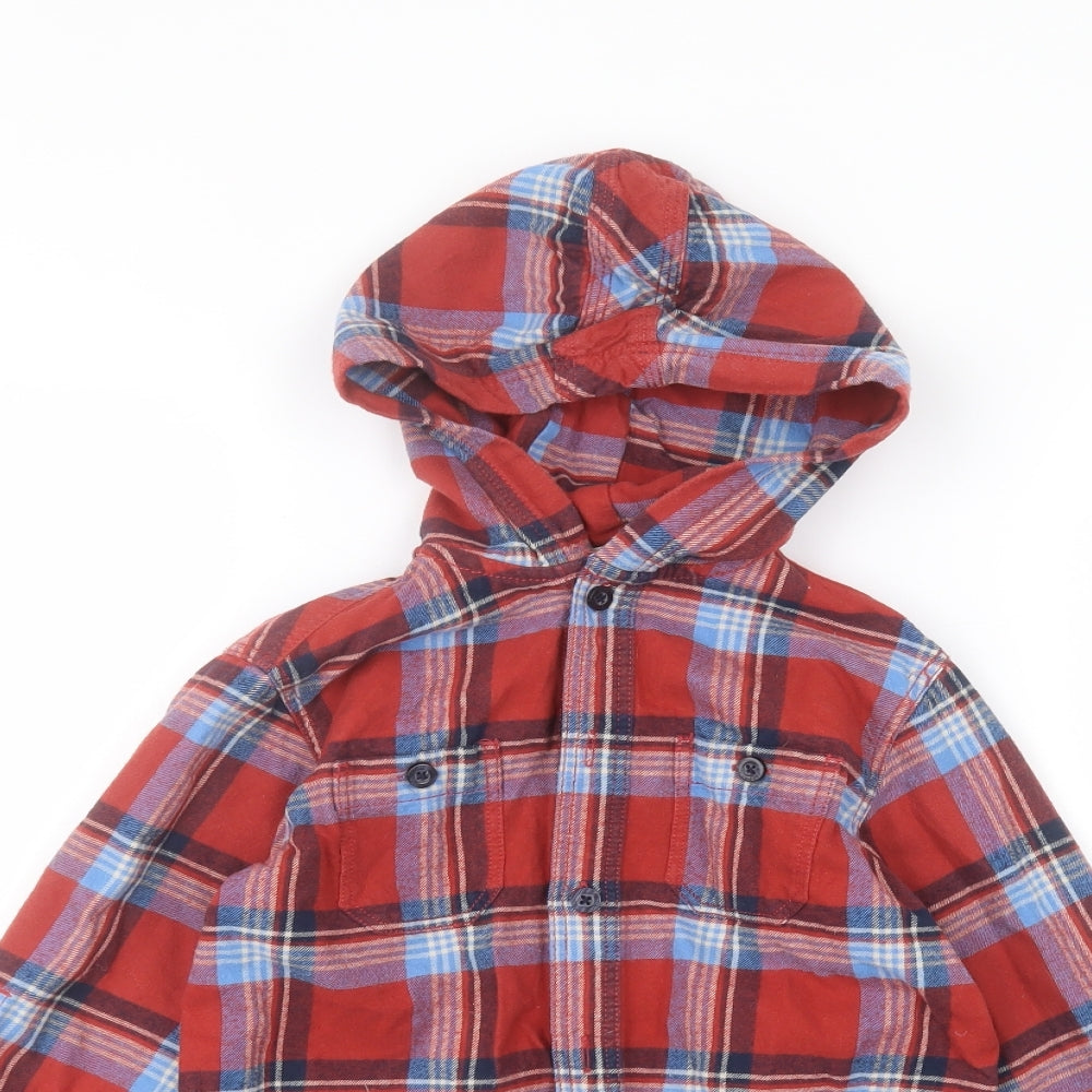 Fat Face Boys Red   Cardigan Hoodie Size 6-7 Years