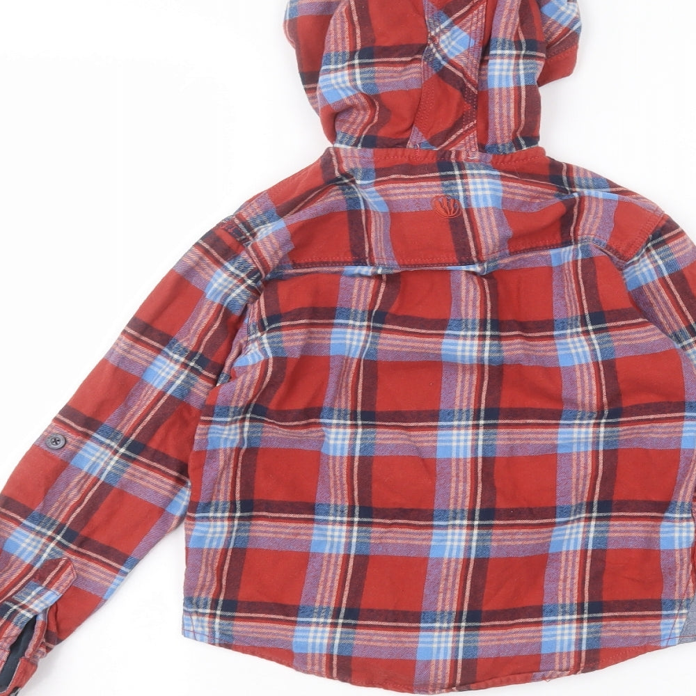 Fat Face Boys Red   Cardigan Hoodie Size 6-7 Years