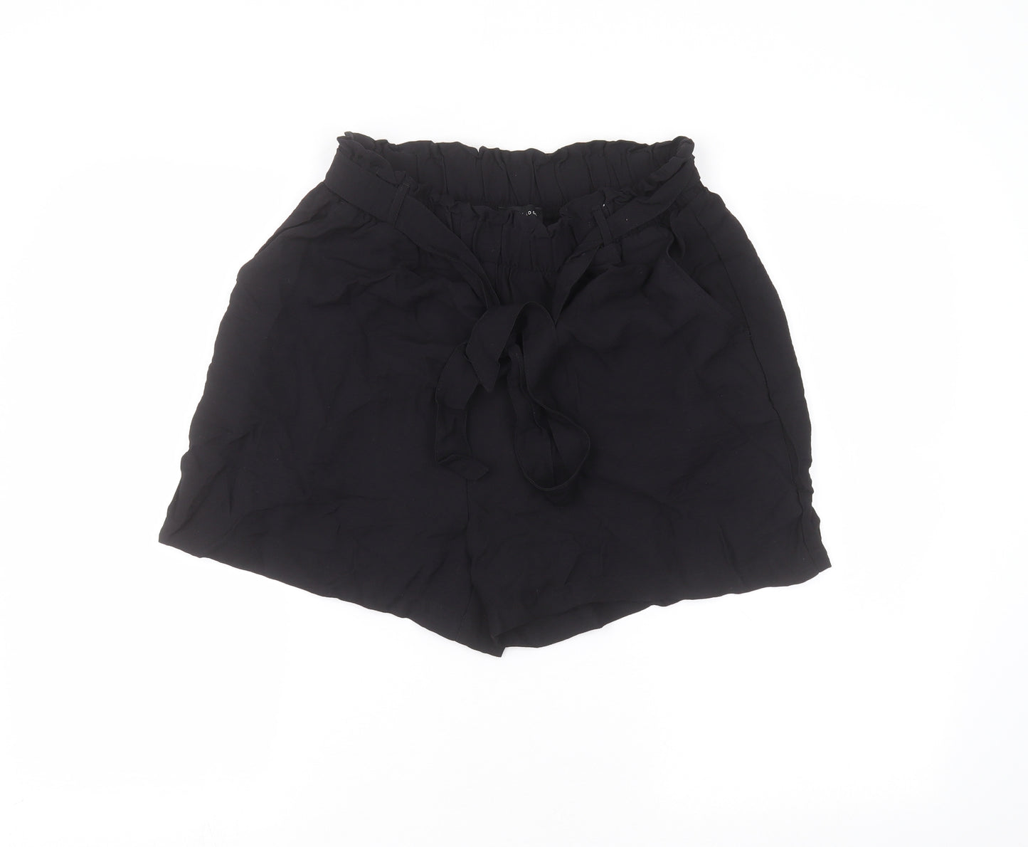New Look Womens Black   Paperbag Shorts Size 12