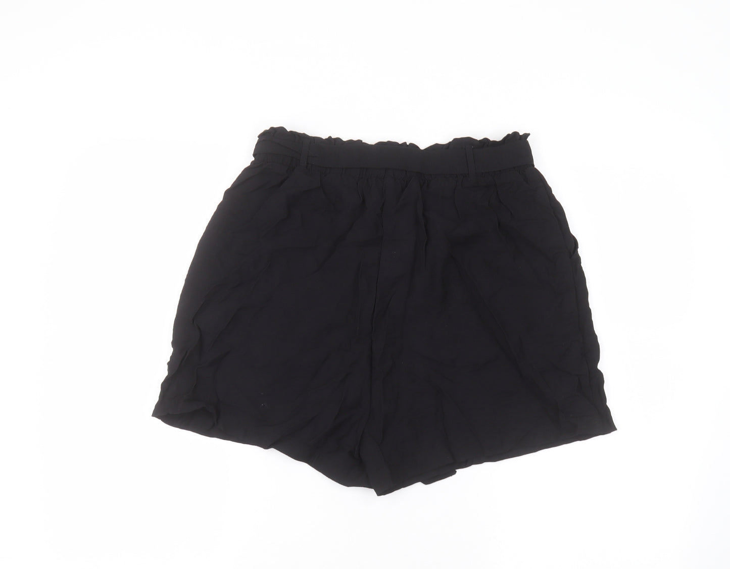 New Look Womens Black   Paperbag Shorts Size 12