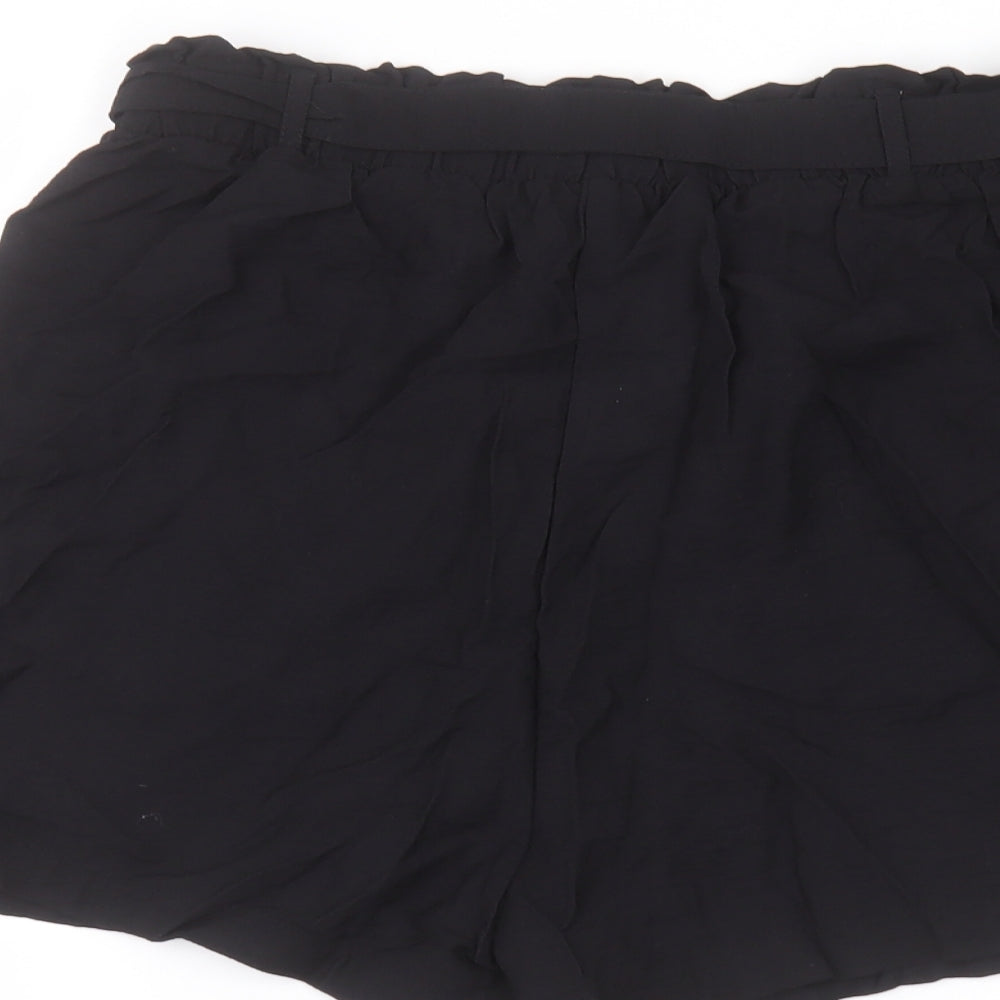New Look Womens Black   Paperbag Shorts Size 12