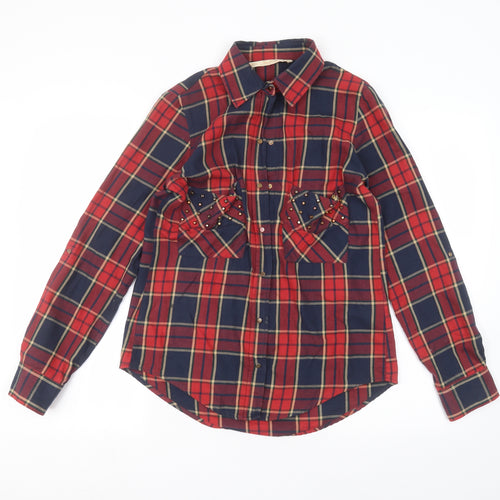 Love women Womens Red   Basic Button-Up Size M
