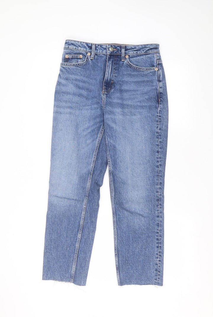 Topshop Womens Blue Straight Jeans Size 26 in L32 in