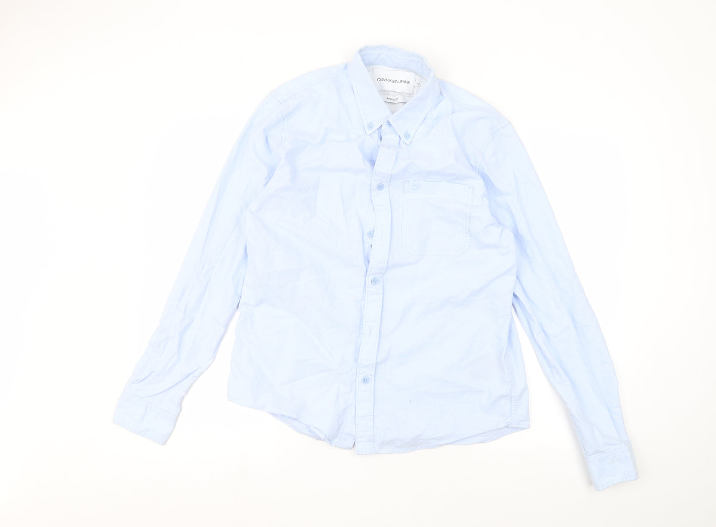 Calvin Klein Mens Blue    Dress Shirt Size M
