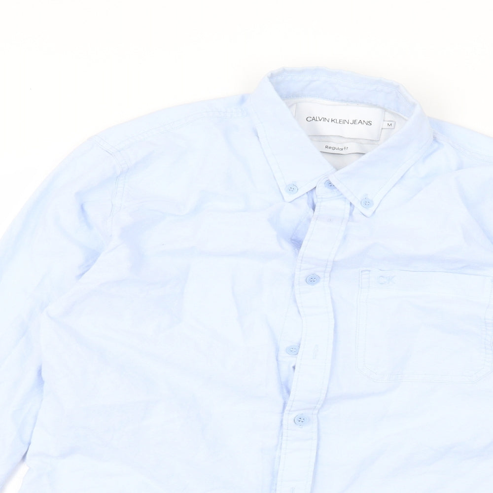 Calvin Klein Mens Blue    Dress Shirt Size M