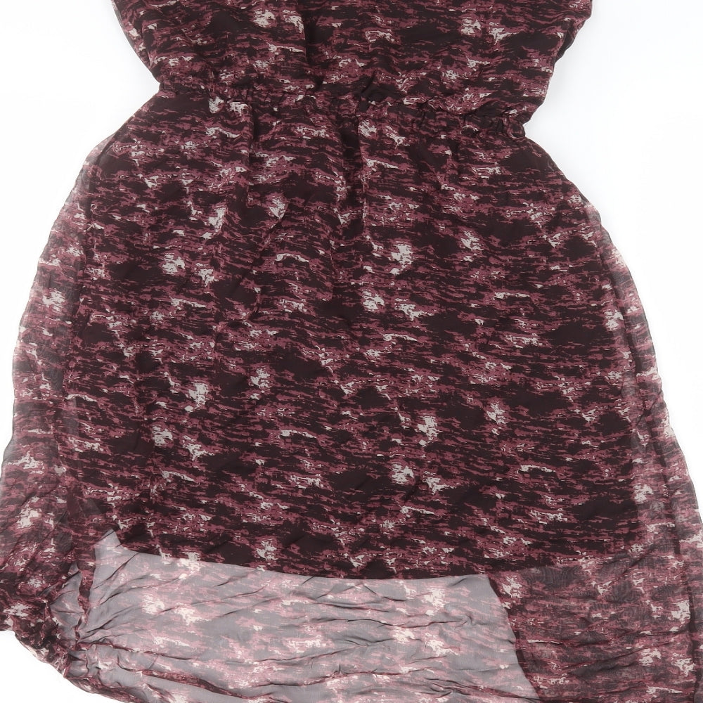 glamourous Womens Red   Basic Blouse Size 8