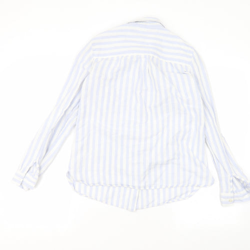 Dorothy Perkins Womens White Striped  Basic Button-Up Size 10