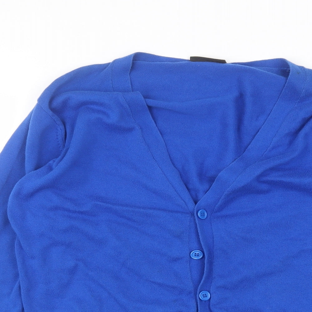 Cedar Wood State Womens Blue   Cardigan Jumper Size L