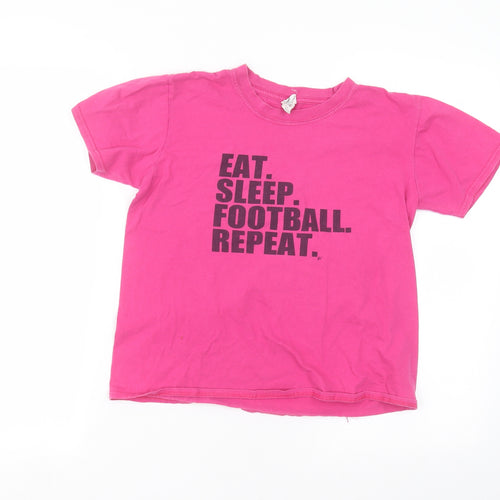 Gilden Girls Pink   Basic T-Shirt Size 12-13 Years