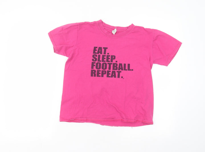 Gilden Girls Pink   Basic T-Shirt Size 12-13 Years