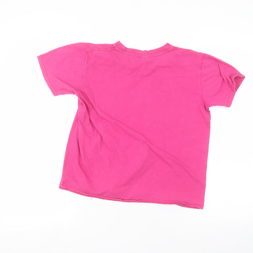 Gilden Girls Pink   Basic T-Shirt Size 12-13 Years