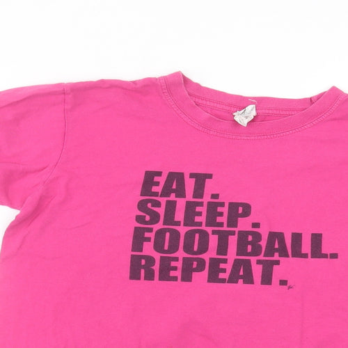 Gilden Girls Pink   Basic T-Shirt Size 12-13 Years