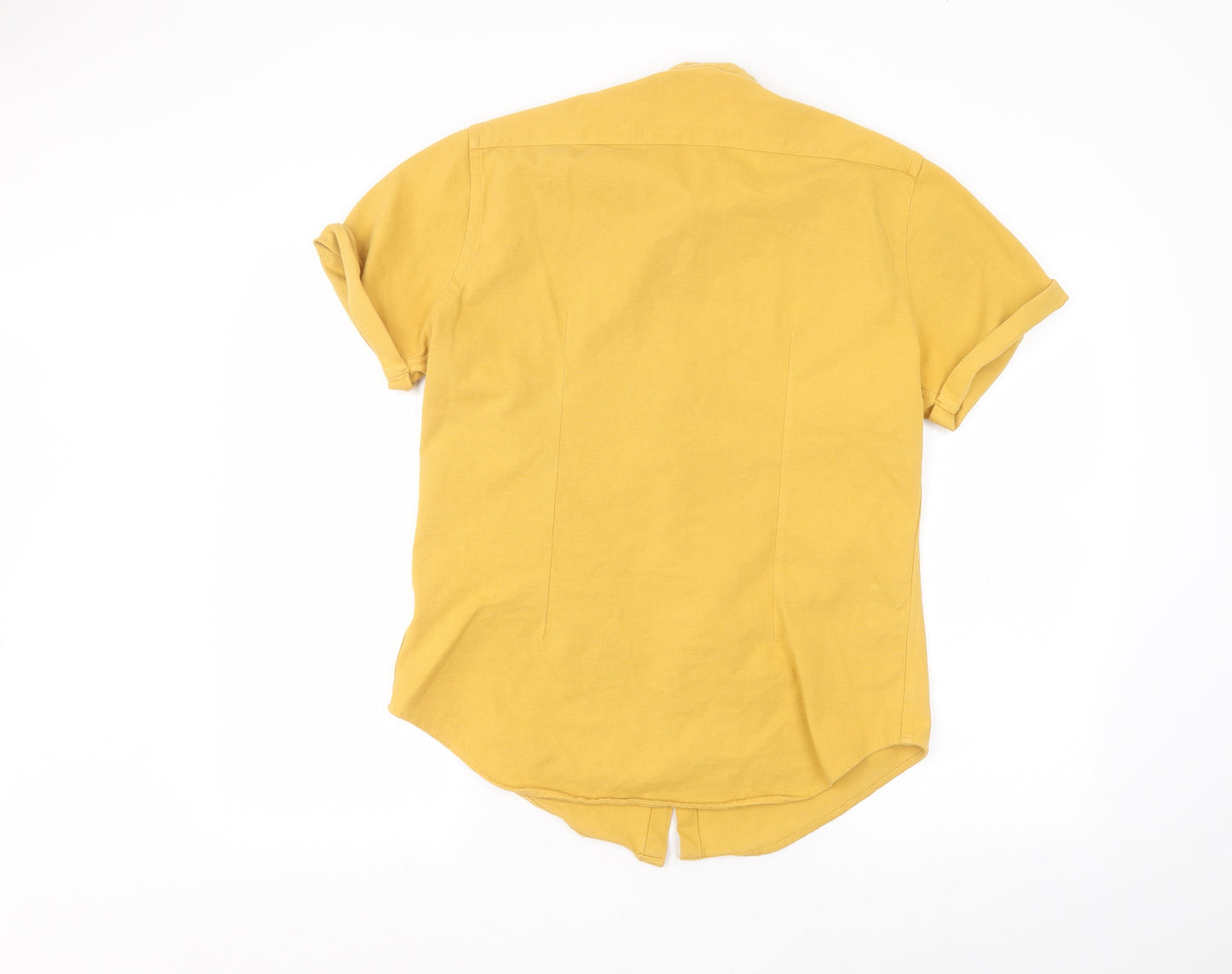 Zara Mens Yellow    Dress Shirt Size L