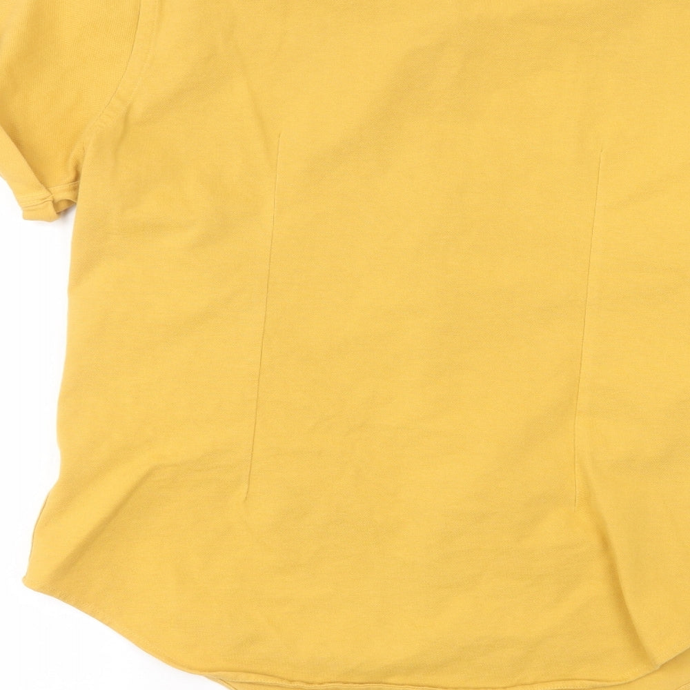 Zara Mens Yellow    Dress Shirt Size L