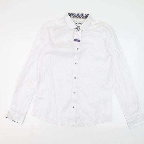 NEXT Mens White    Dress Shirt Size M