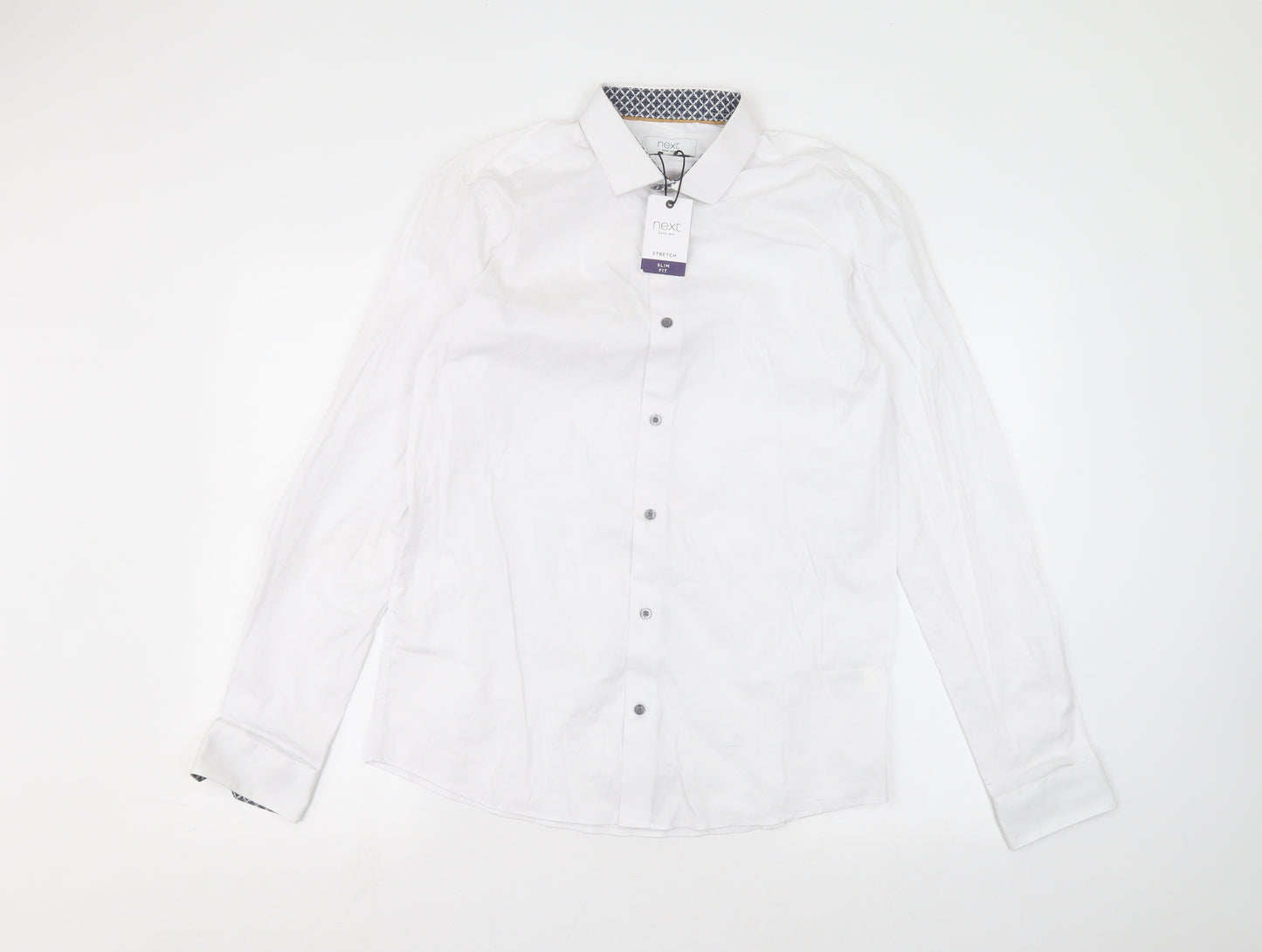 NEXT Mens White    Dress Shirt Size M