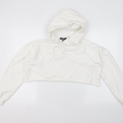 Missguided Womens White   Pullover Hoodie Size 4