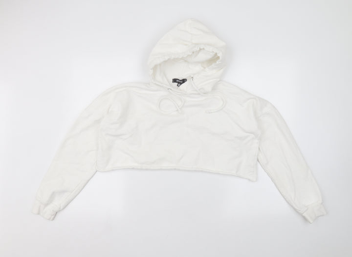 Missguided Womens White   Pullover Hoodie Size 4