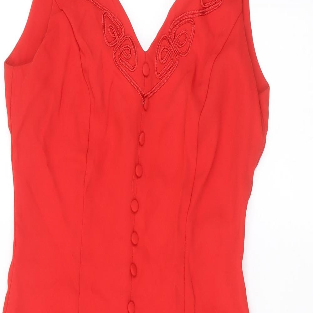 Milano Womens Red   Pencil Dress  Size 14