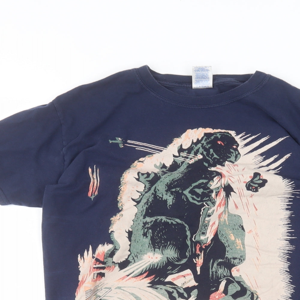 Gilden Mens Blue    T-Shirt Size M