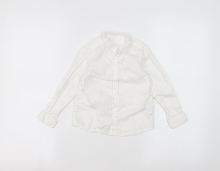 Marks and Spencer Girls White   Basic Button-Up Size 3-4 Years