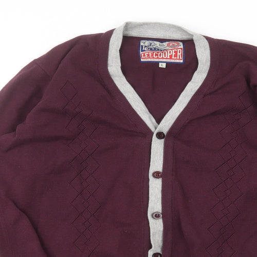 Lee Cooper Womens Red   Cardigan Jumper Size L