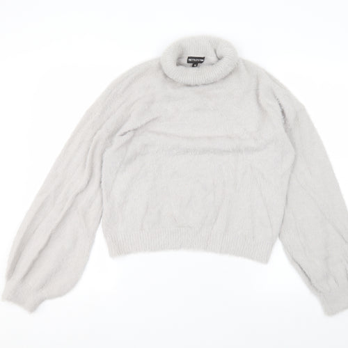 PRETTYLITTLETHING Womens Grey   Pullover Jumper Size M