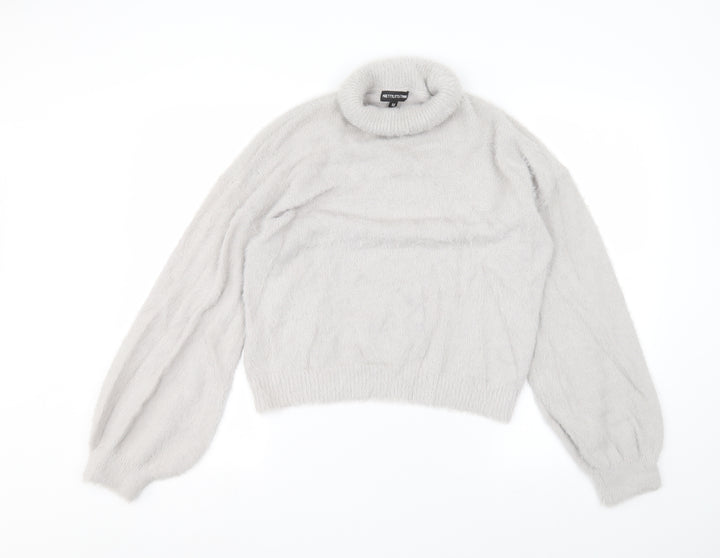 PRETTYLITTLETHING Womens Grey Pullover Jumper Size M