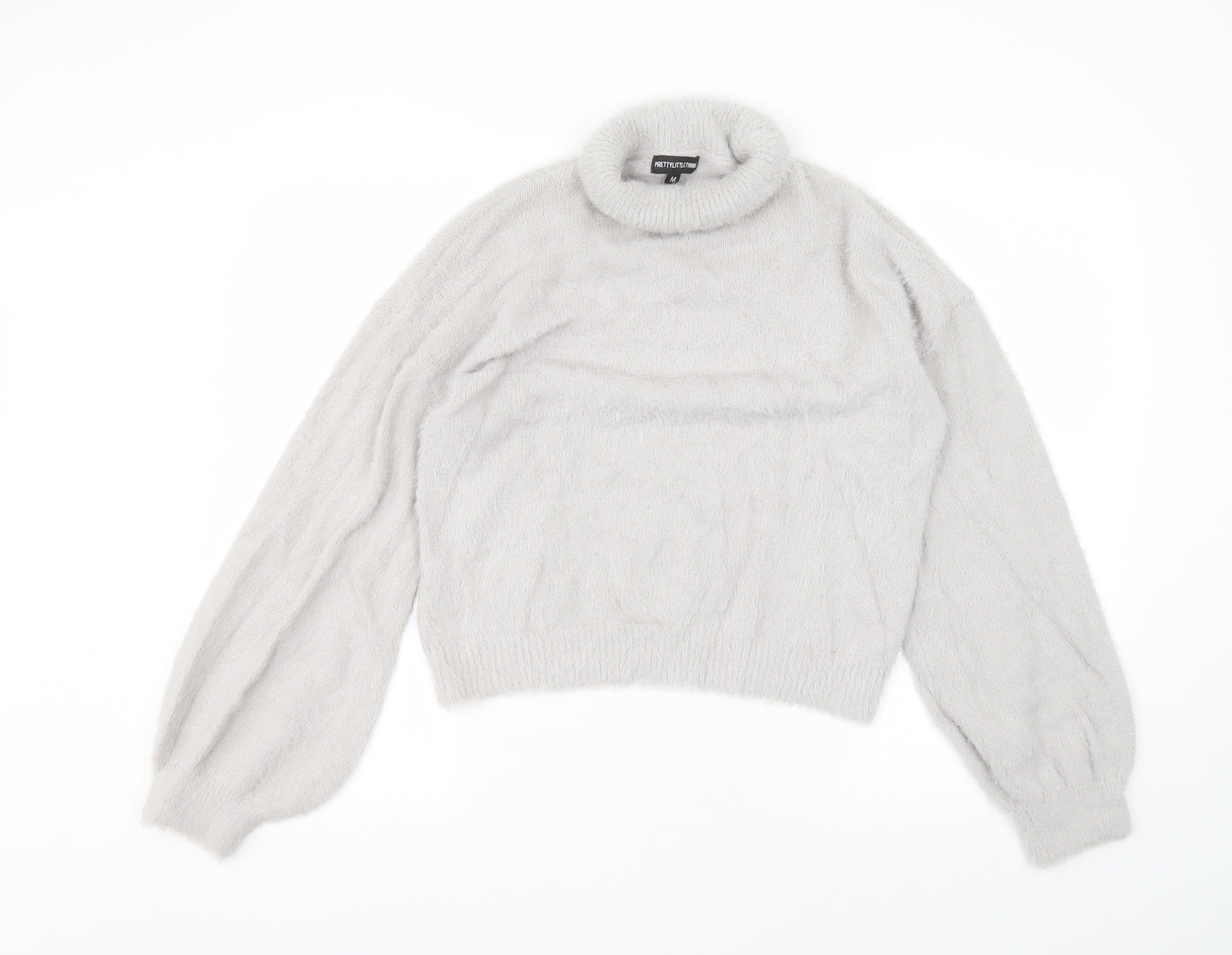 PRETTYLITTLETHING Womens Grey   Pullover Jumper Size M