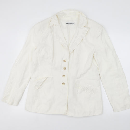 Gerry Weber Womens White   Basic Button-Up Size 14