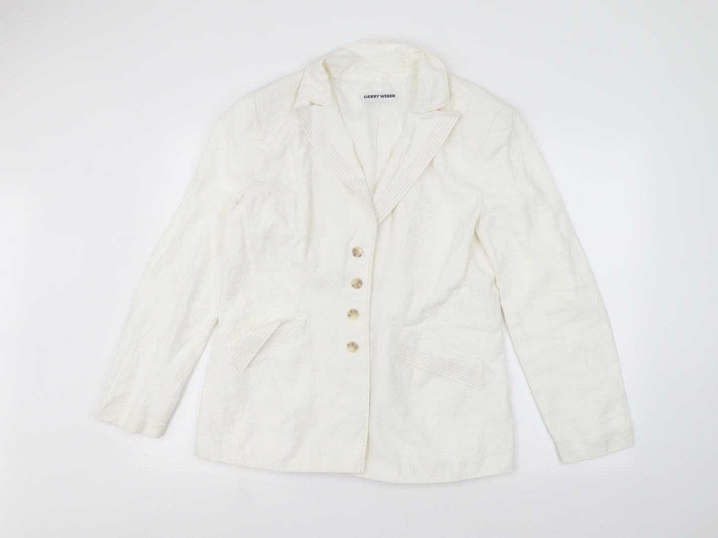 Gerry Weber Womens White   Basic Button-Up Size 14
