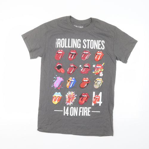 Rolling Stone Mens Grey    T-Shirt Size S  - Rolling stones