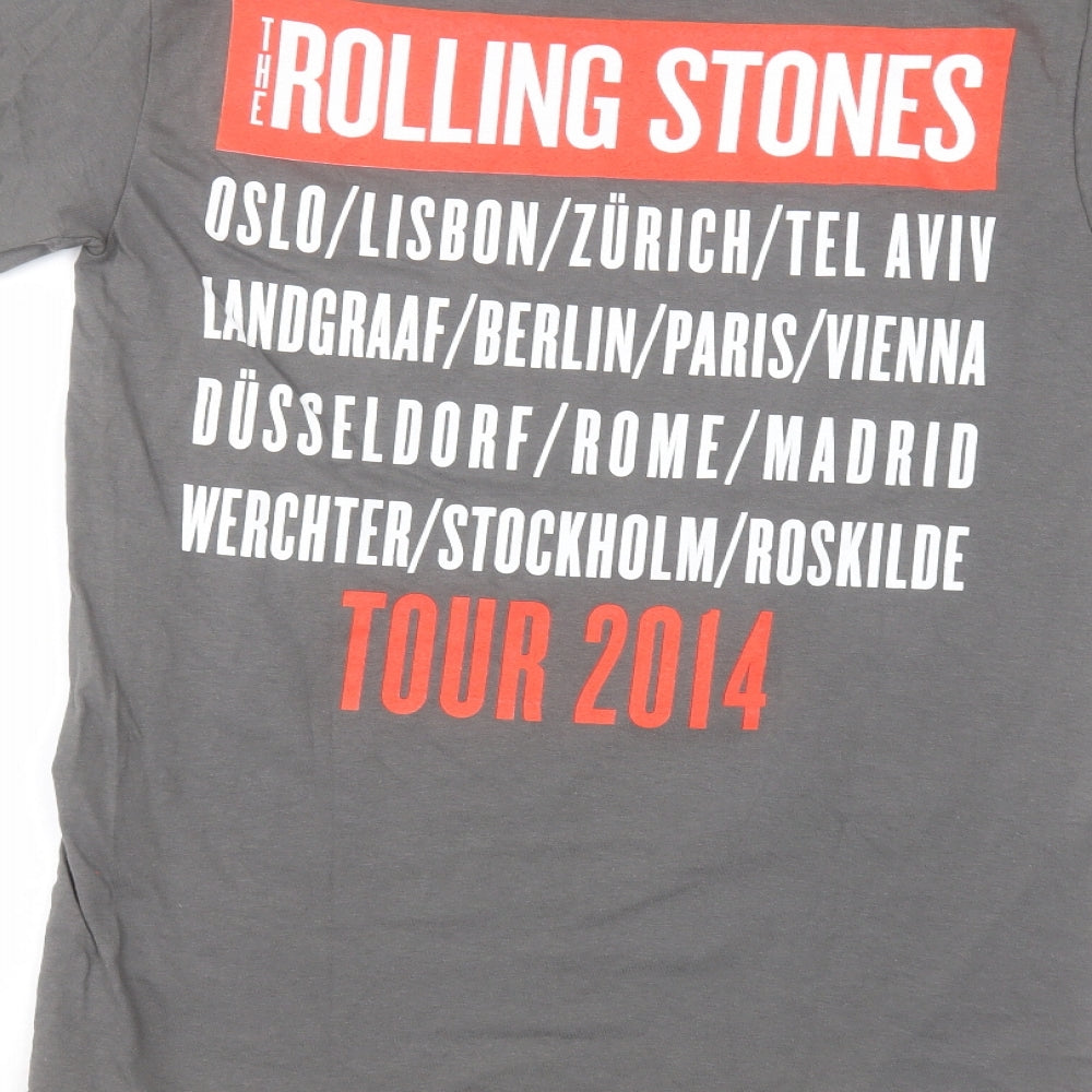 Rolling Stone Mens Grey    T-Shirt Size S  - Rolling stones