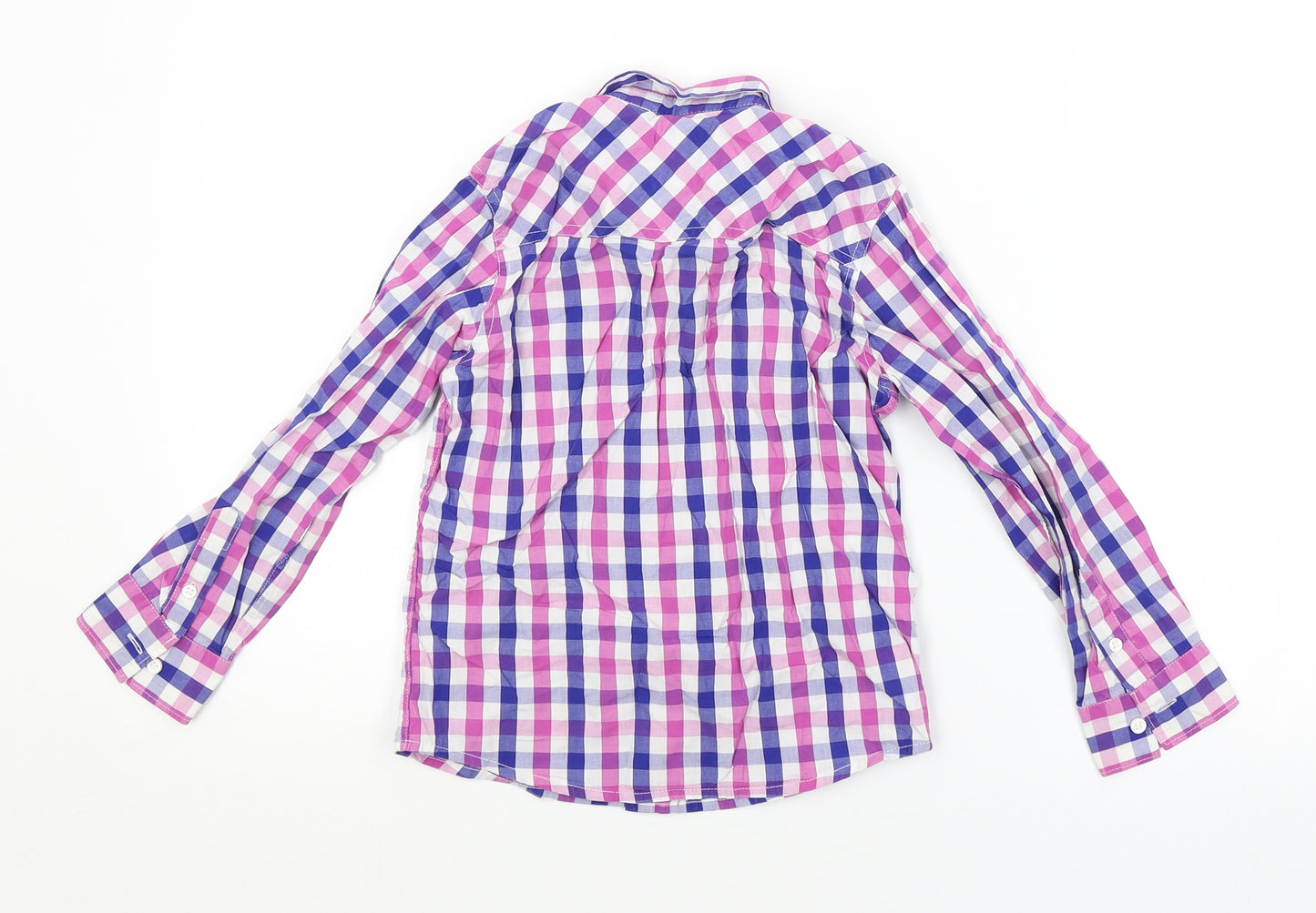 NEXT Boys Purple Check  Basic Button-Up Size 6 Years