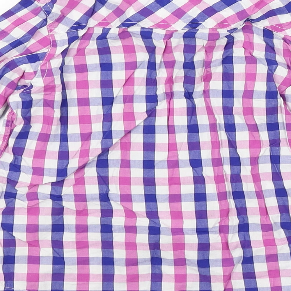 NEXT Boys Purple Check  Basic Button-Up Size 6 Years