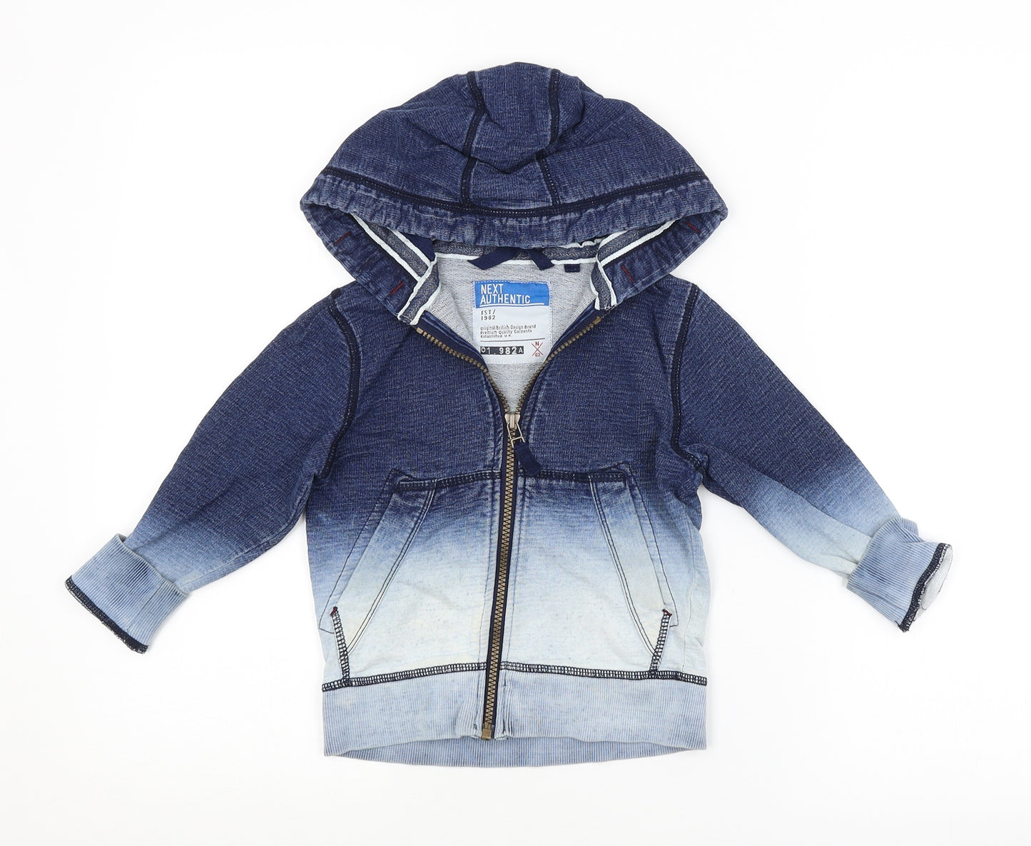 NEXT Boys Blue   Full Zip Hoodie Size 4 Years