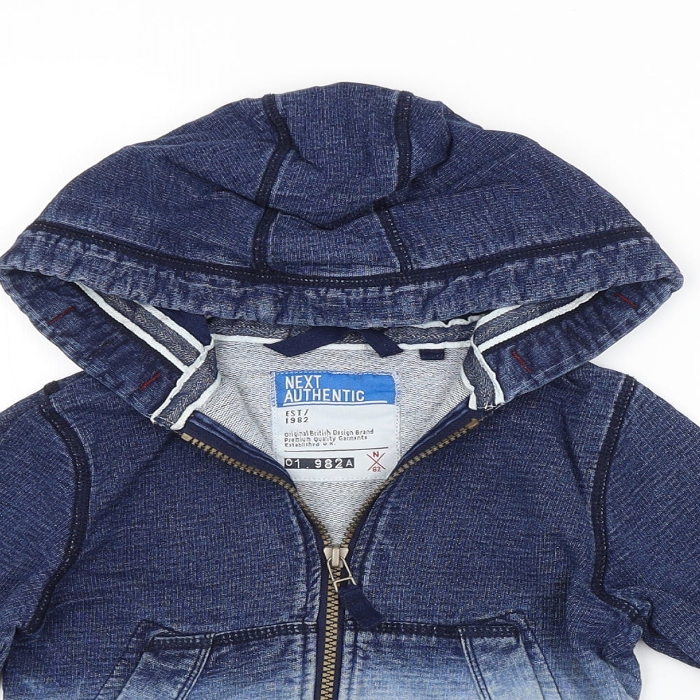 NEXT Boys Blue   Full Zip Hoodie Size 4 Years