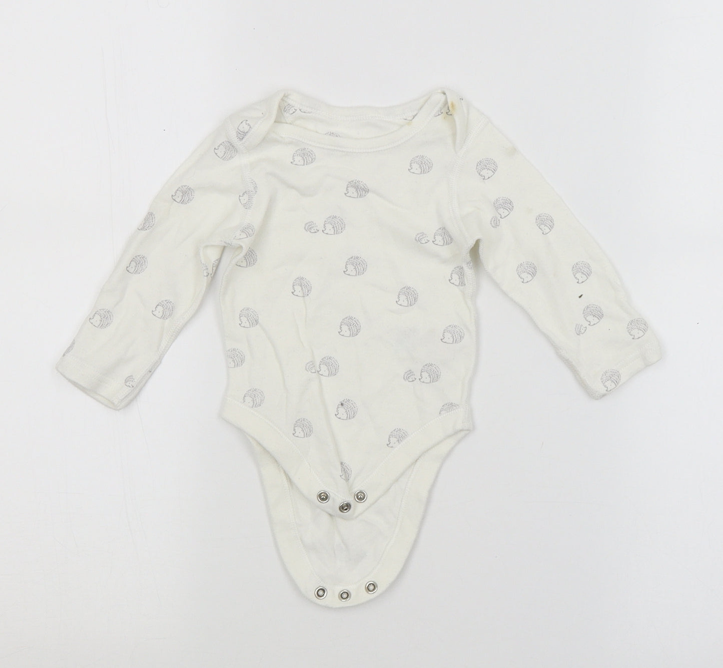 M&S Baby White Animal Print  Babygrow One-Piece Size 0-3 Months