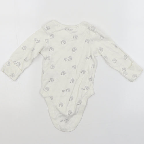 M&S Baby White Animal Print  Babygrow One-Piece Size 0-3 Months