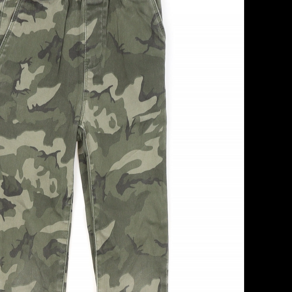 NEXT Boys Green Camouflage  Cargo Trousers Size 6 Years