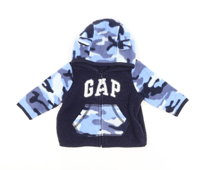 Gap Baby Blue Camouflage Basic Jacket Jacket Size 0-3 Months