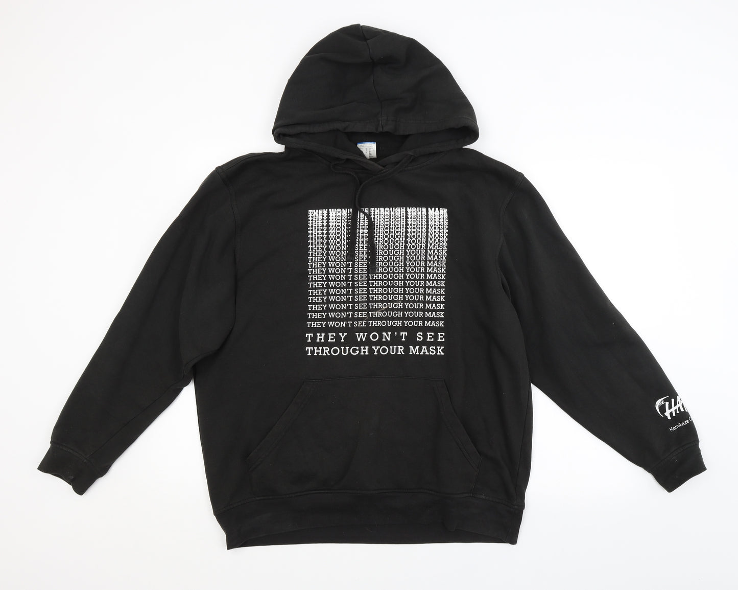 Preworn Mens Black   Pullover Hoodie Size L