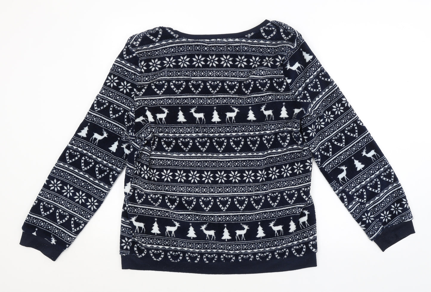 LOVE TO LOUNGE Womens Black Argyle/Diamond  Pullover Jumper Size 14